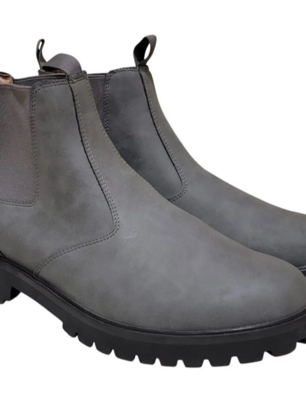 JBU Kai Water Resistant Chelsea Boot Gray Leather Pull-On Size 10M